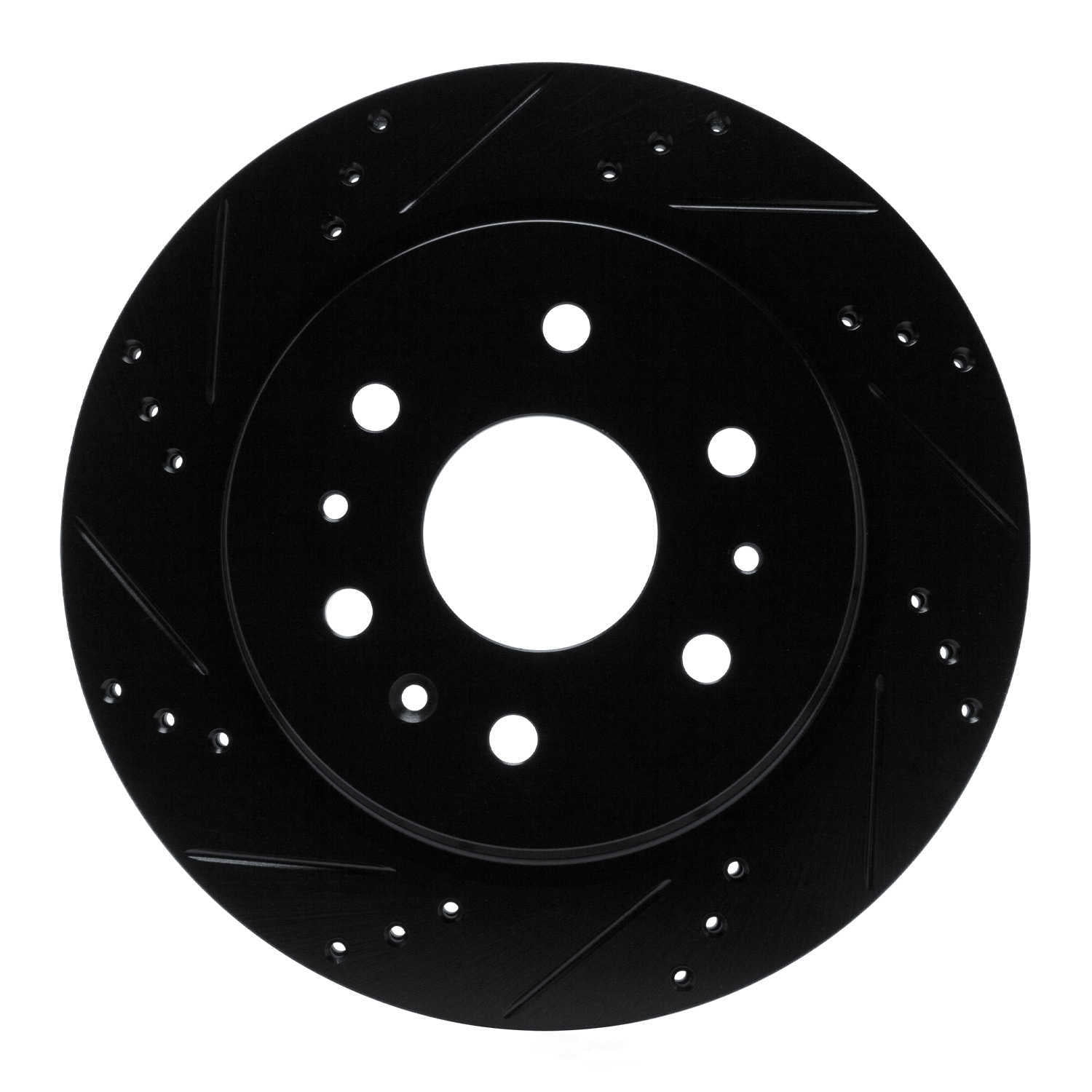 Dynamic Friction Company 633-47081L DFC Brake Rotor - Drilled And Slotted - Black