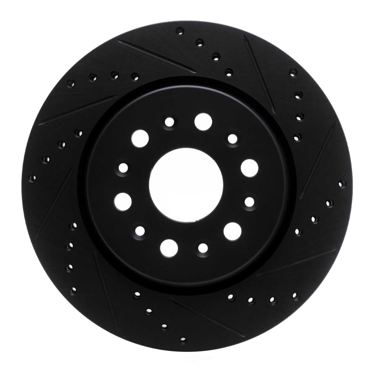 Dynamic Friction Company 633-48000R DFC Brake Rotor - Drilled And Slotted - Black