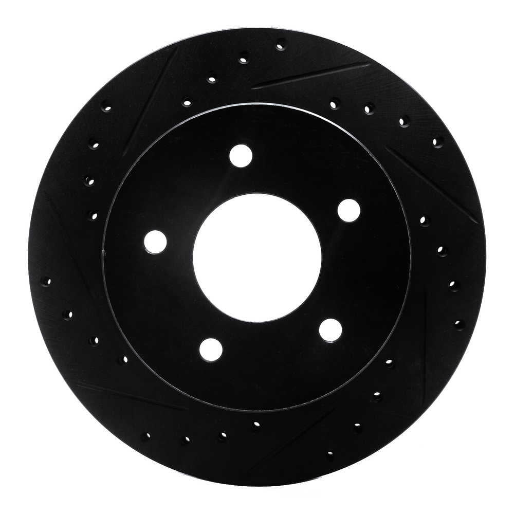 Dynamic Friction Company 633-48019L DFC Brake Rotor - Drilled And Slotted - Black