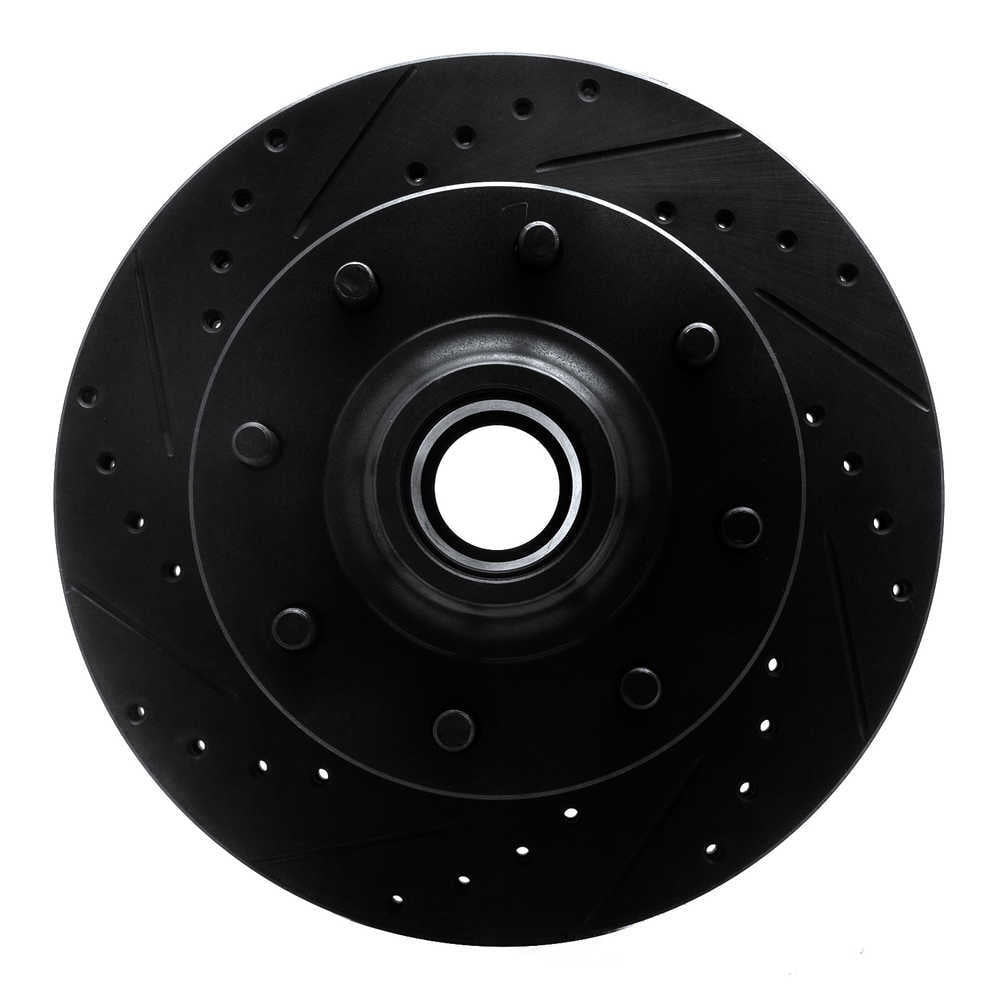 Dynamic Friction Company 633-48042L DFC Brake Rotor - Drilled And Slotted - Black