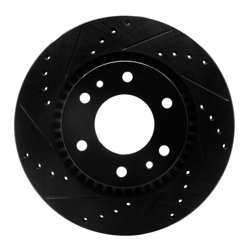 Dynamic Friction Company 633-48052L DFC Brake Rotor - Drilled And Slotted - Black