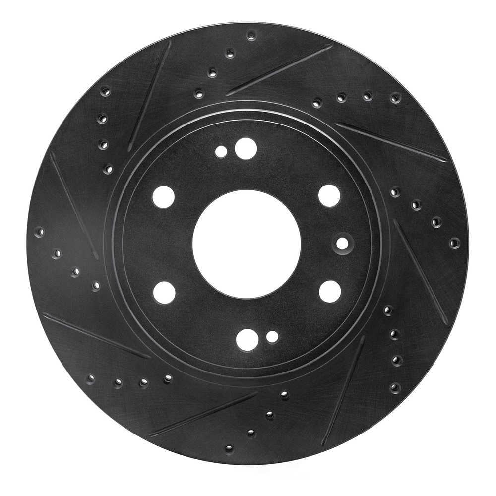 Dynamic Friction Company 633-48091L DFC Brake Rotor - Drilled And Slotted - Black