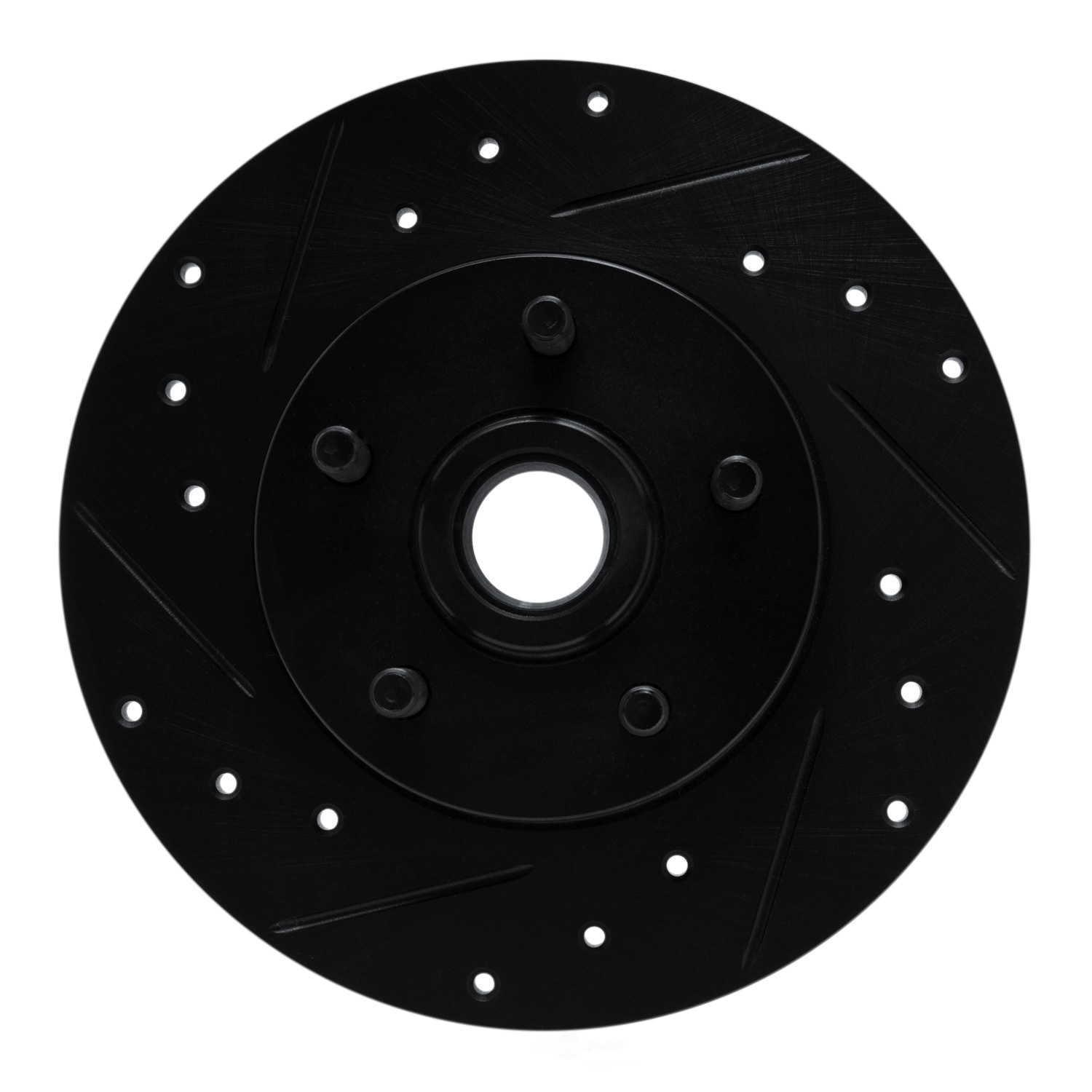Dynamic Friction Company 633-52002L DFC Brake Rotor - Drilled And Slotted - Black