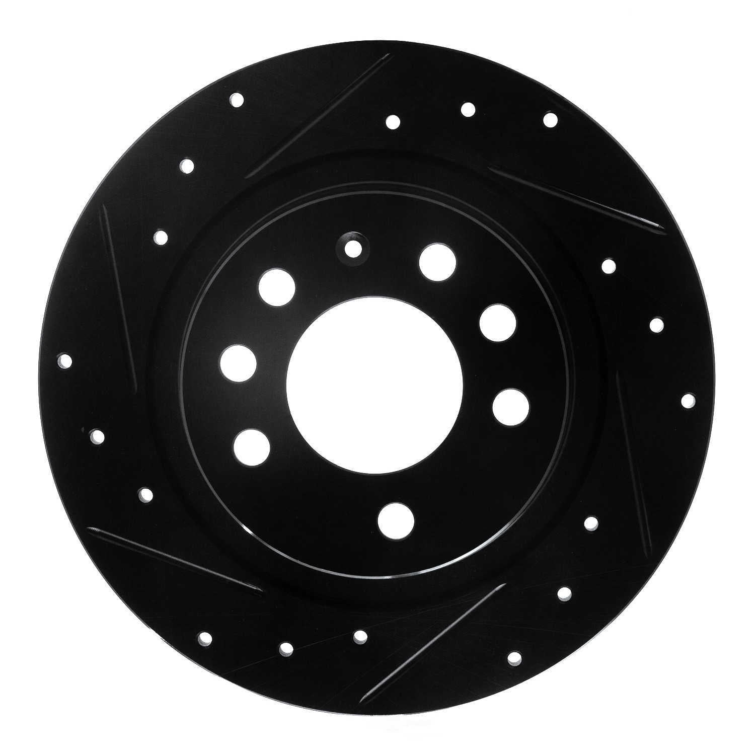 Dynamic Friction Company 633-52006L DFC Brake Rotor - Drilled And Slotted - Black