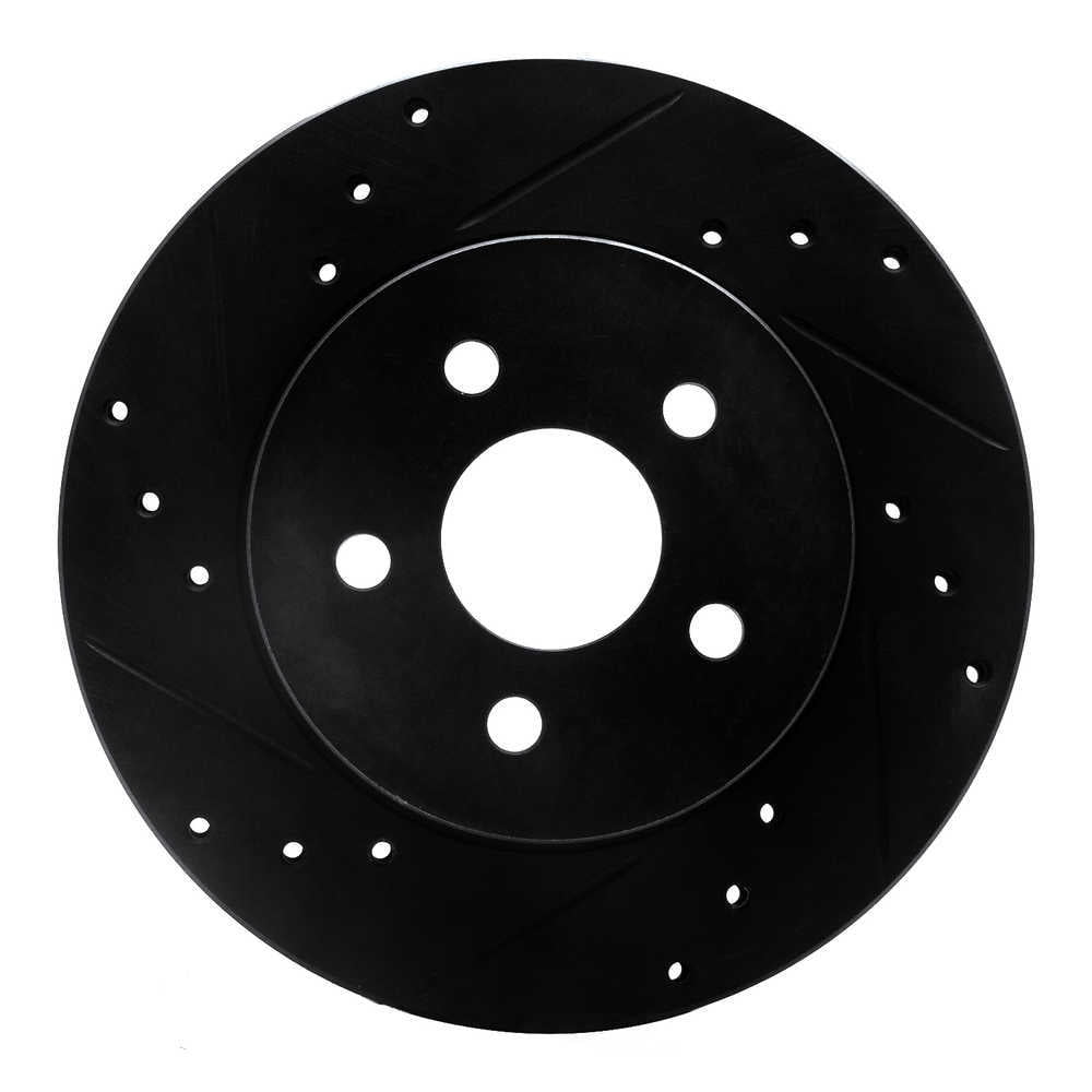 Dynamic Friction Company 633-52009L DFC Brake Rotor - Drilled And Slotted - Black