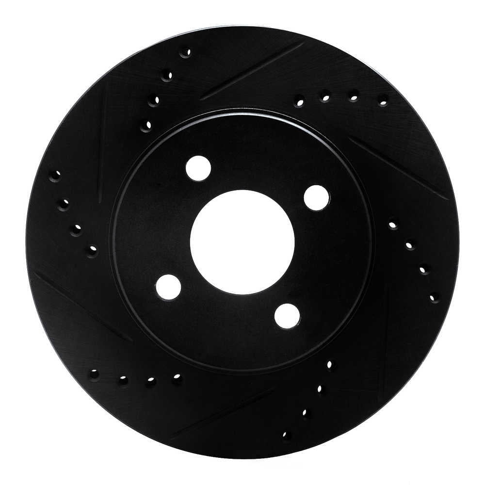 Dynamic Friction Company 633-53002L DFC Brake Rotor - Drilled And Slotted - Black