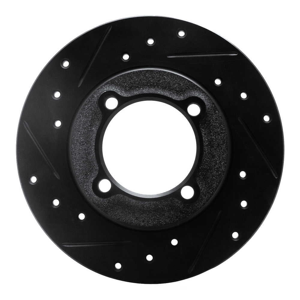 Dynamic Friction Company 633-54000L DFC Brake Rotor - Drilled And Slotted - Black