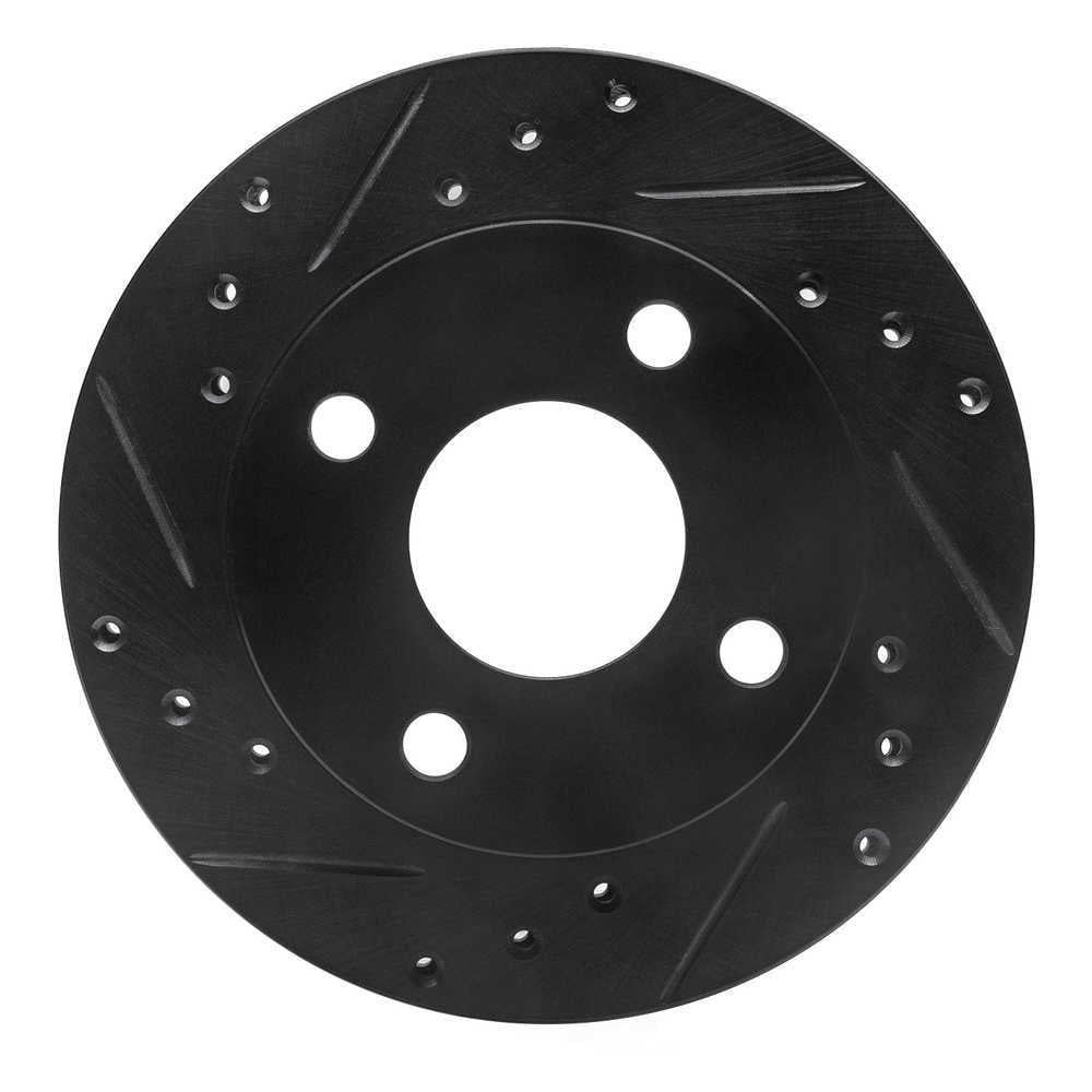 Dynamic Friction Company 633-54007L DFC Brake Rotor - Drilled And Slotted - Black