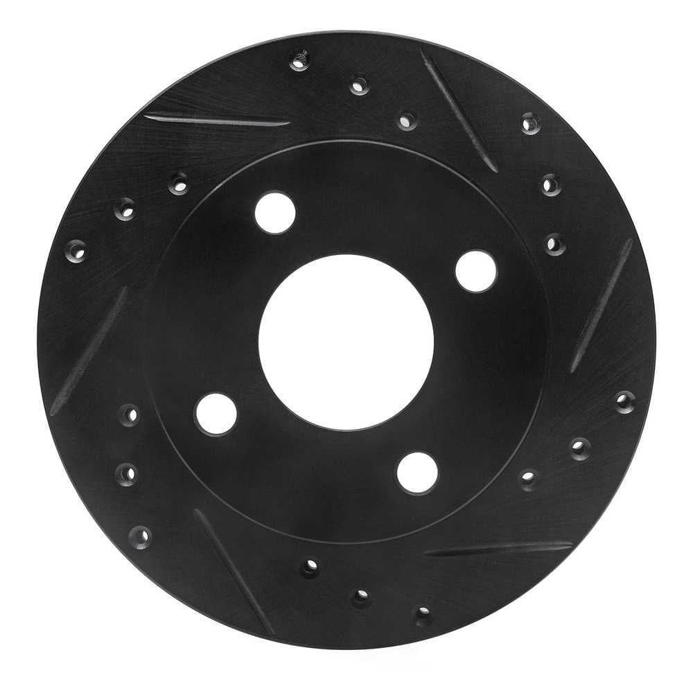 Dynamic Friction Company 633-54007R DFC Brake Rotor - Drilled And Slotted - Black