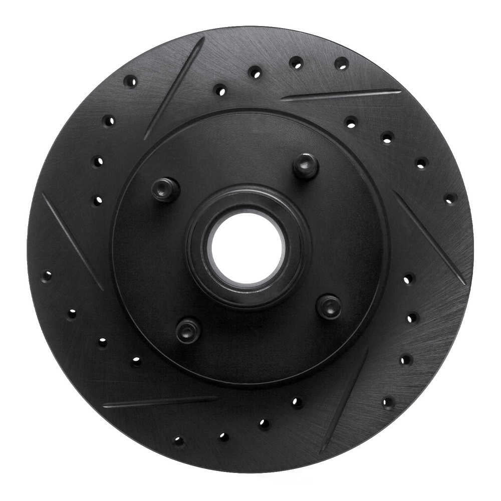 Dynamic Friction Company 633-54015L DFC Brake Rotor - Drilled And Slotted - Black