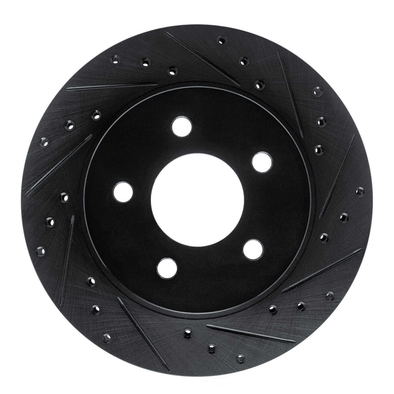 Dynamic Friction Company 633-54021R DFC Brake Rotor - Drilled And Slotted - Black