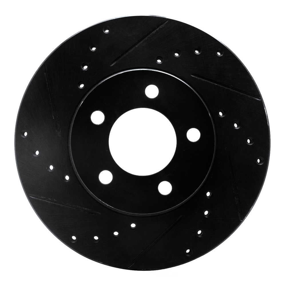 Dynamic Friction Company 633-54039L DFC Brake Rotor - Drilled And Slotted - Black