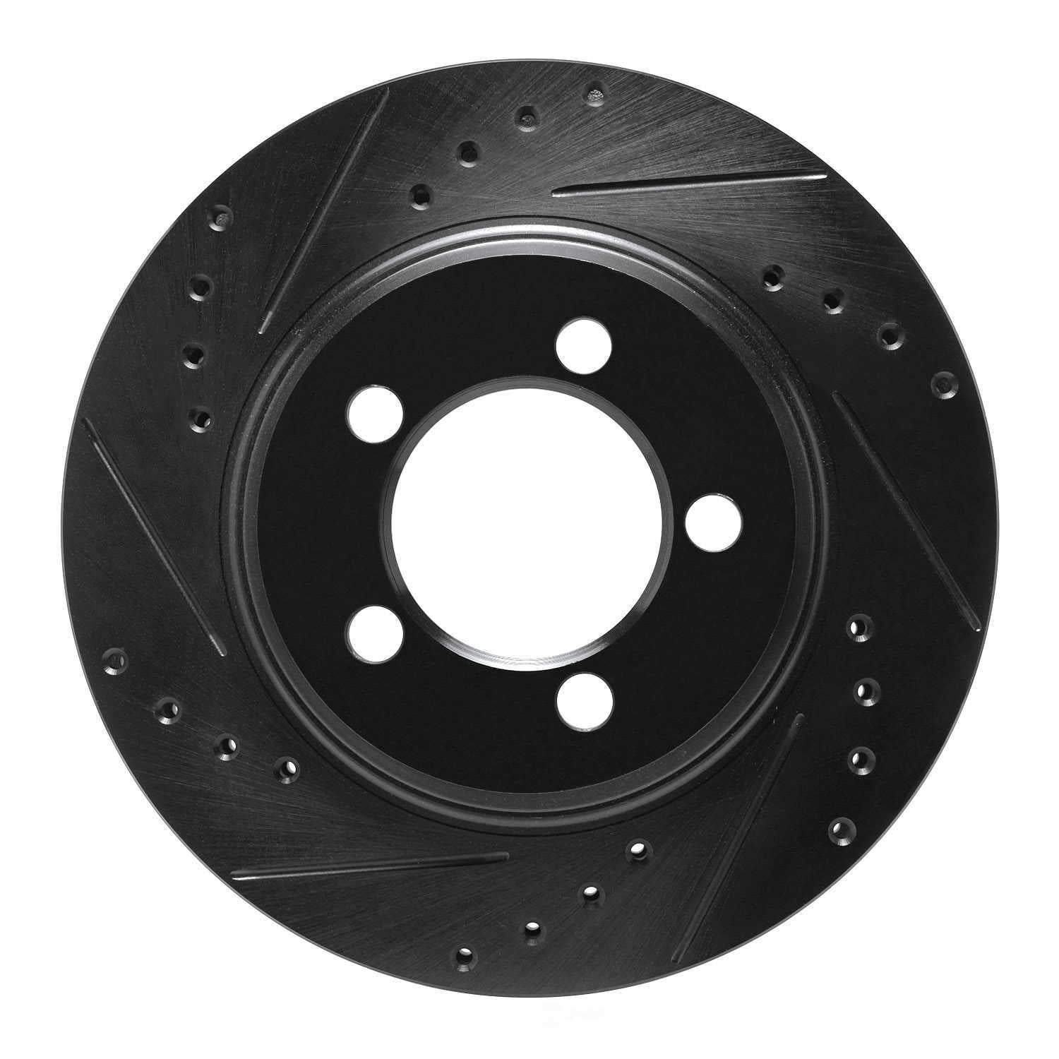 Dynamic Friction Company 633-54042L DFC Brake Rotor - Drilled And Slotted - Black