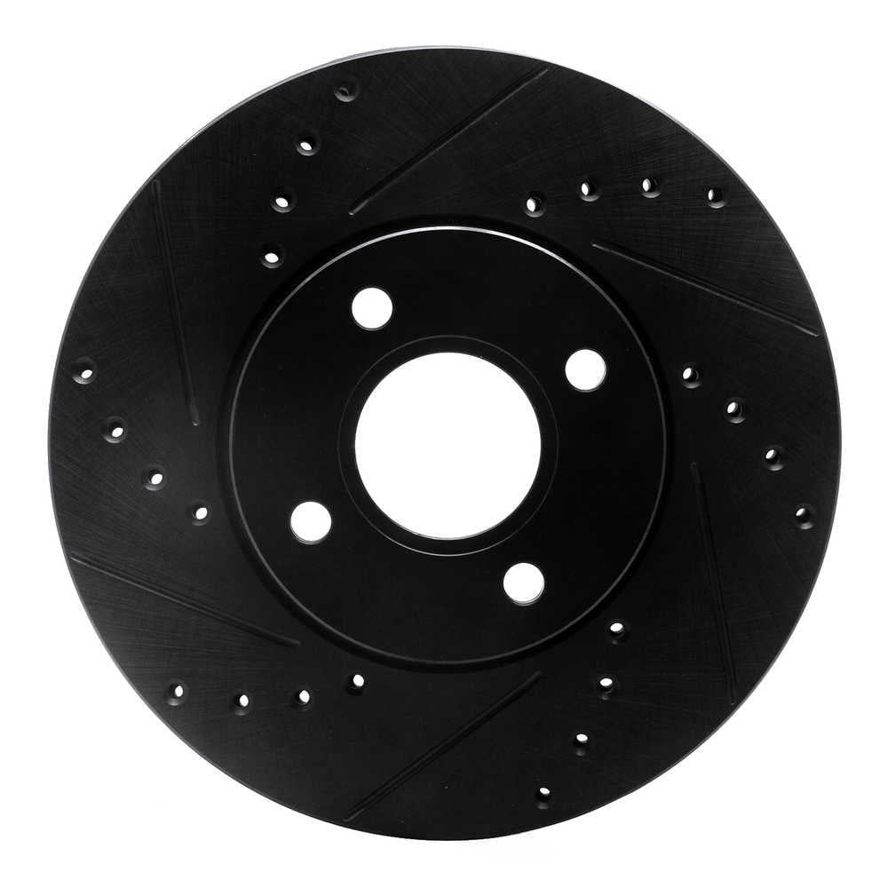Dynamic Friction Company 633-54053L DFC Brake Rotor - Drilled And Slotted - Black