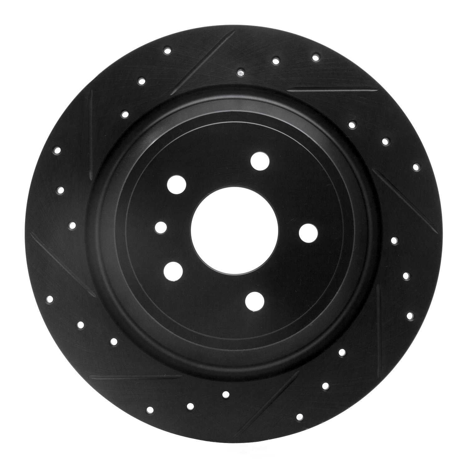 Dynamic Friction Company 633-54072L DFC Brake Rotor - Drilled And Slotted - Black