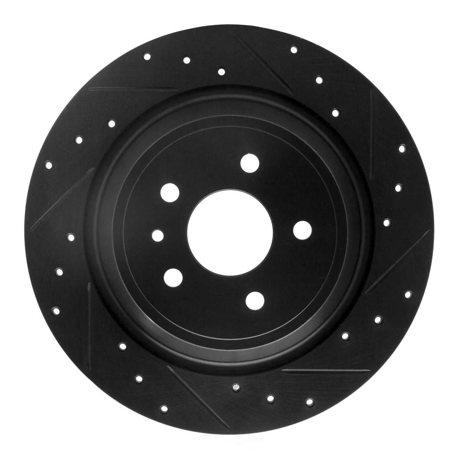 Dynamic Friction Company 633-54072R DFC Brake Rotor - Drilled And Slotted - Black