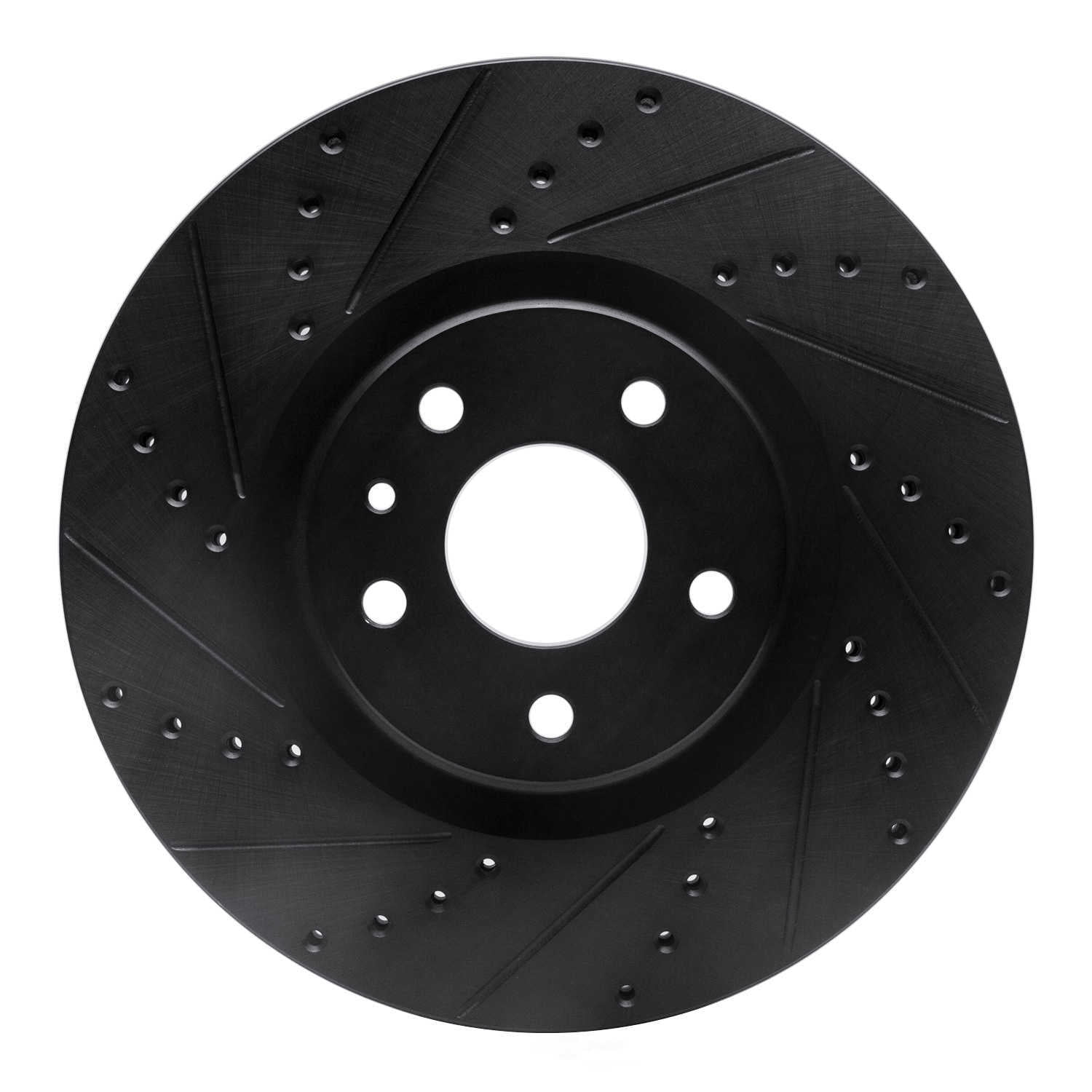 Dynamic Friction Company 633-54073L DFC Brake Rotor - Drilled And Slotted - Black