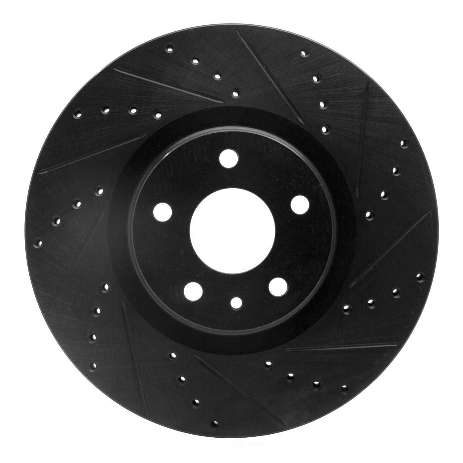 Dynamic Friction Company 633-54073R DFC Brake Rotor - Drilled And Slotted - Black