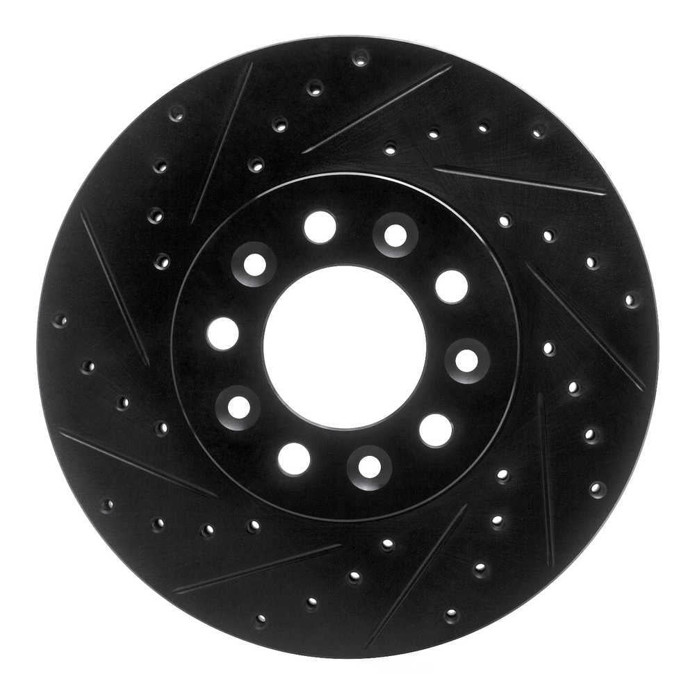 Dynamic Friction Company 633-54085L DFC Brake Rotor - Drilled And Slotted - Black