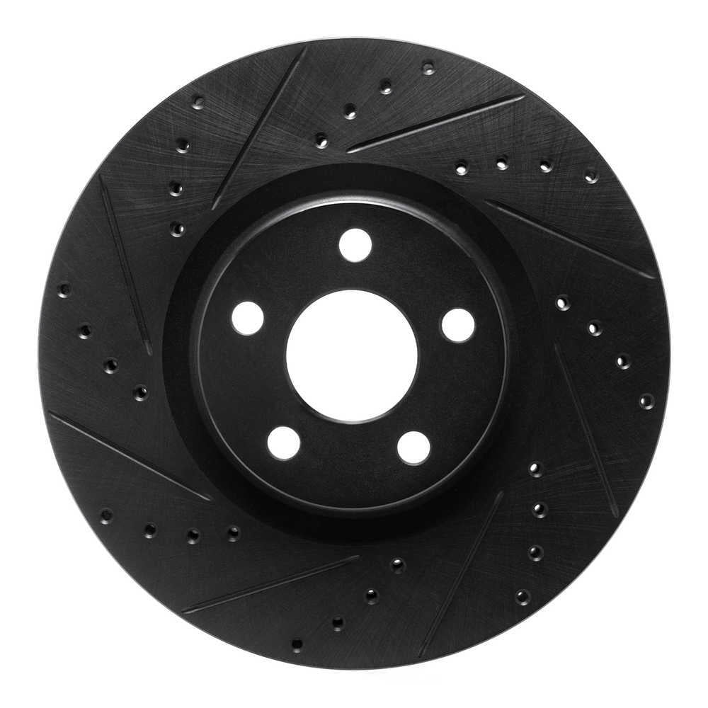 Dynamic Friction Company 633-54095L DFC Brake Rotor - Drilled And Slotted - Black