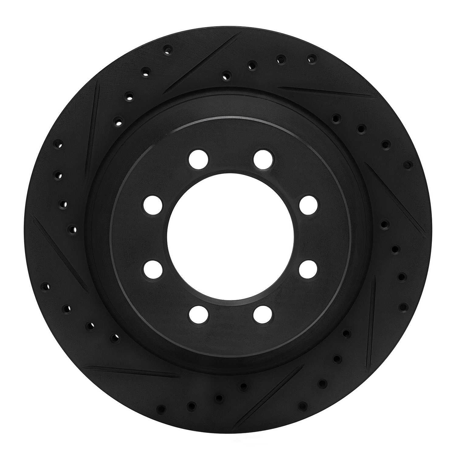 Dynamic Friction Company 633-54102L DFC Brake Rotor - Drilled And Slotted - Black