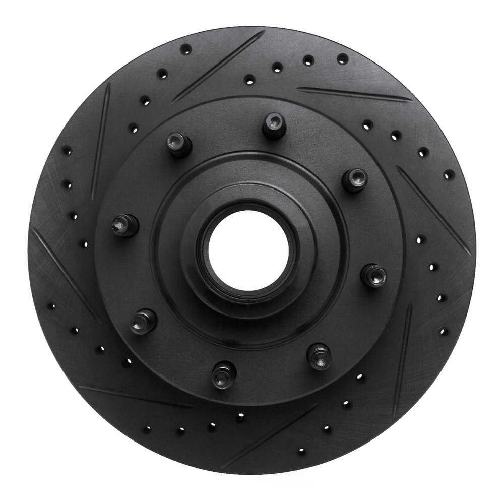 Dynamic Friction Company 633-54118L DFC Brake Rotor - Drilled And Slotted - Black