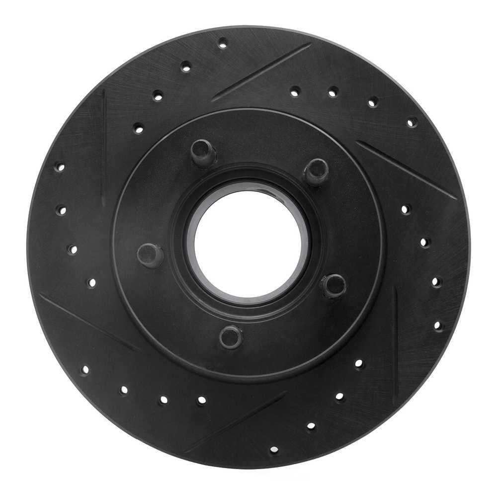 Dynamic Friction Company 633-54119L DFC Brake Rotor - Drilled And Slotted - Black