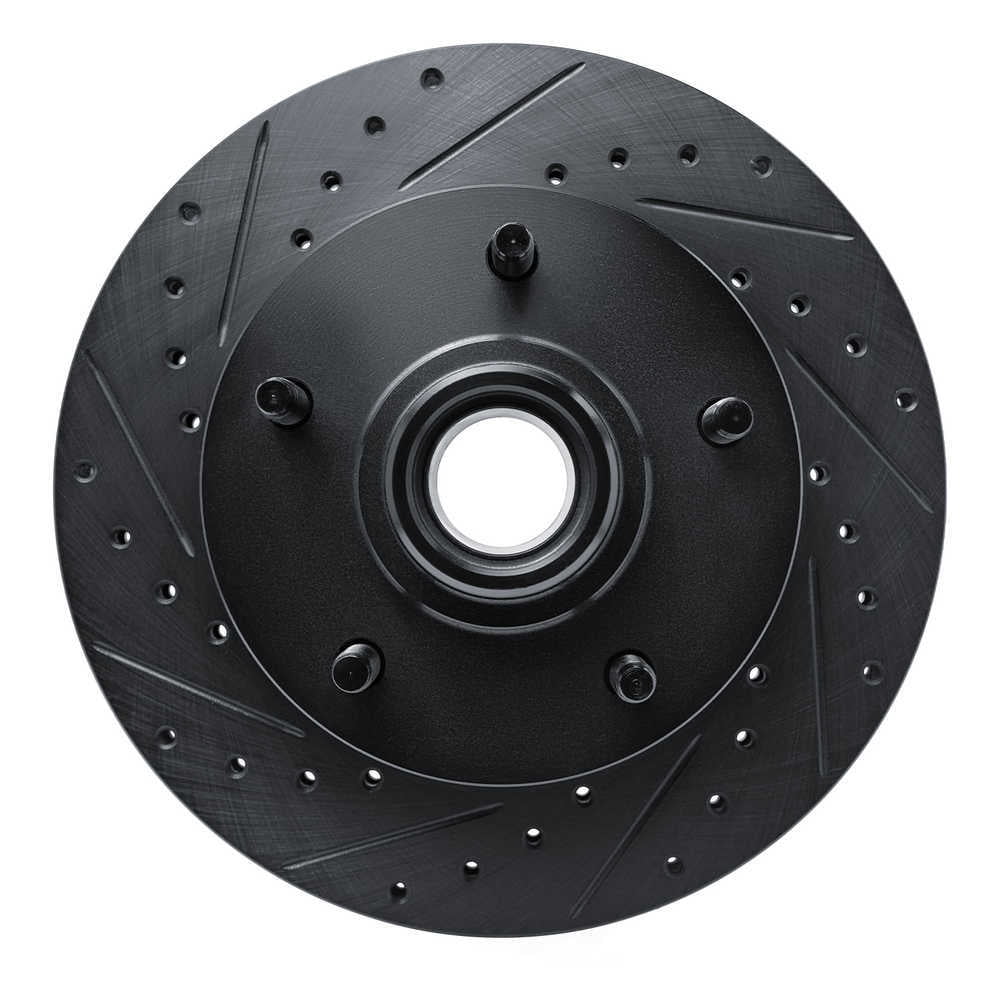 Dynamic Friction Company 633-54129L DFC Brake Rotor - Drilled And Slotted - Black