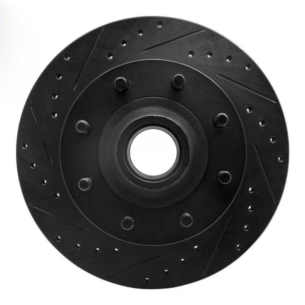 Dynamic Friction Company 633-54135L DFC Brake Rotor - Drilled And Slotted - Black