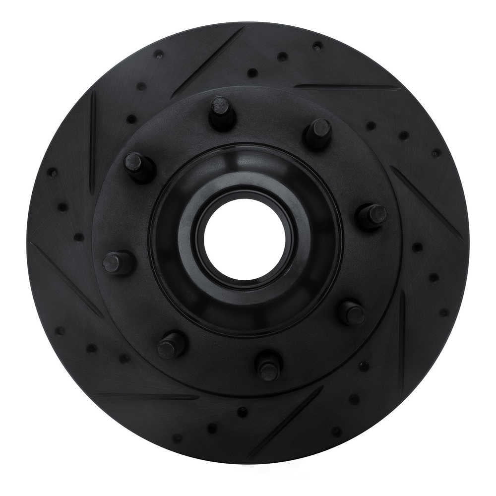 Dynamic Friction Company 633-54136L DFC Brake Rotor - Drilled And Slotted - Black