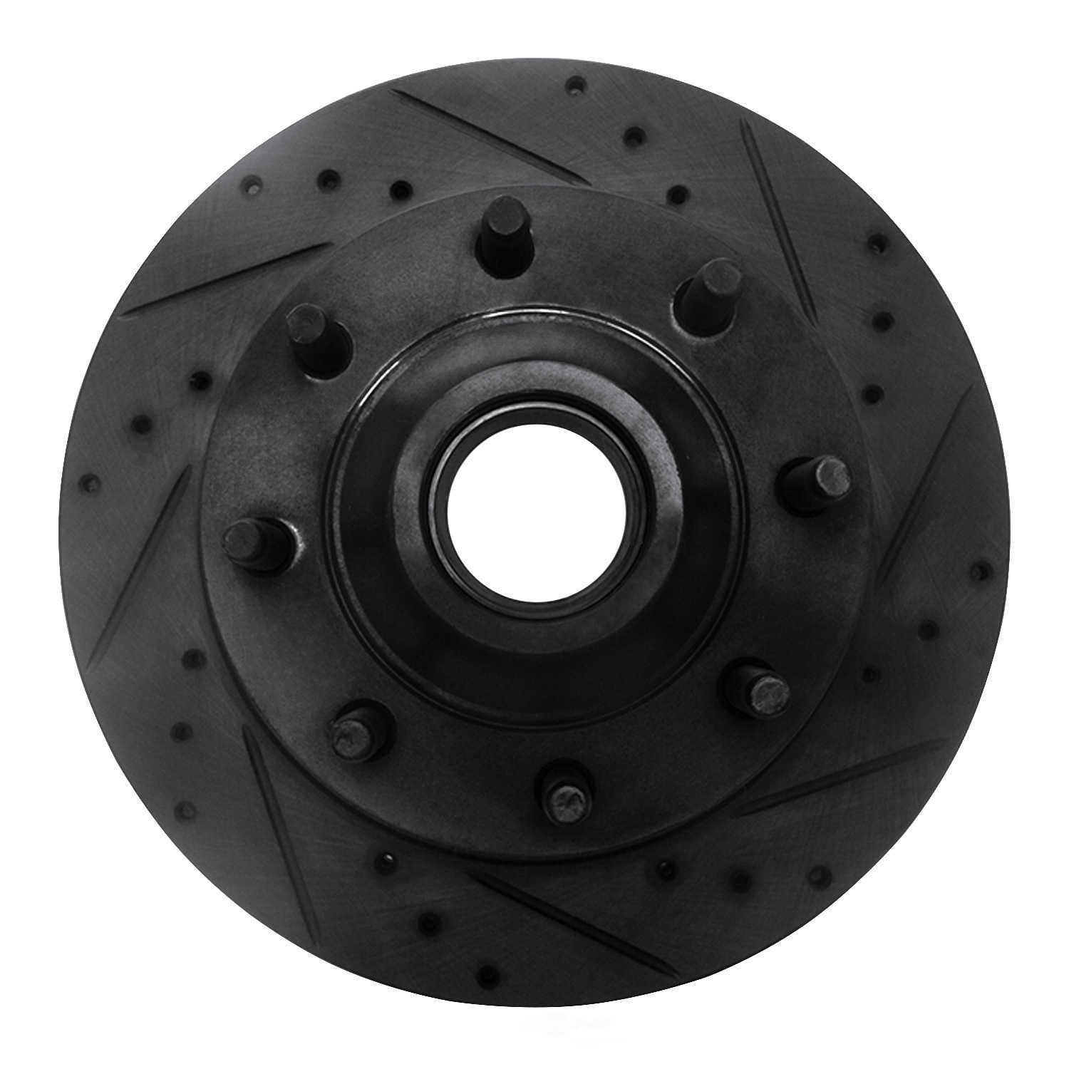 Dynamic Friction Company 633-54136R DFC Brake Rotor - Drilled And Slotted - Black