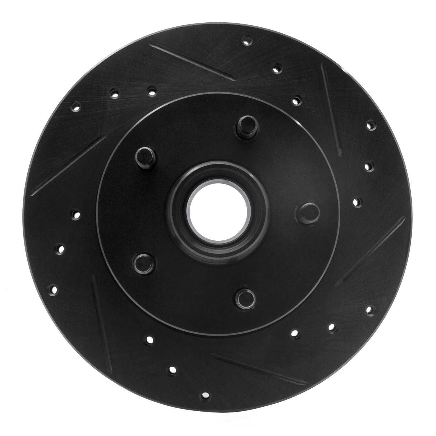 Dynamic Friction Company 633-54138R DFC Brake Rotor - Drilled And Slotted - Black