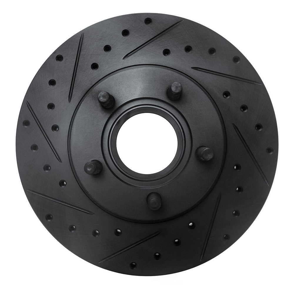 Dynamic Friction Company 633-54140L DFC Brake Rotor - Drilled And Slotted - Black