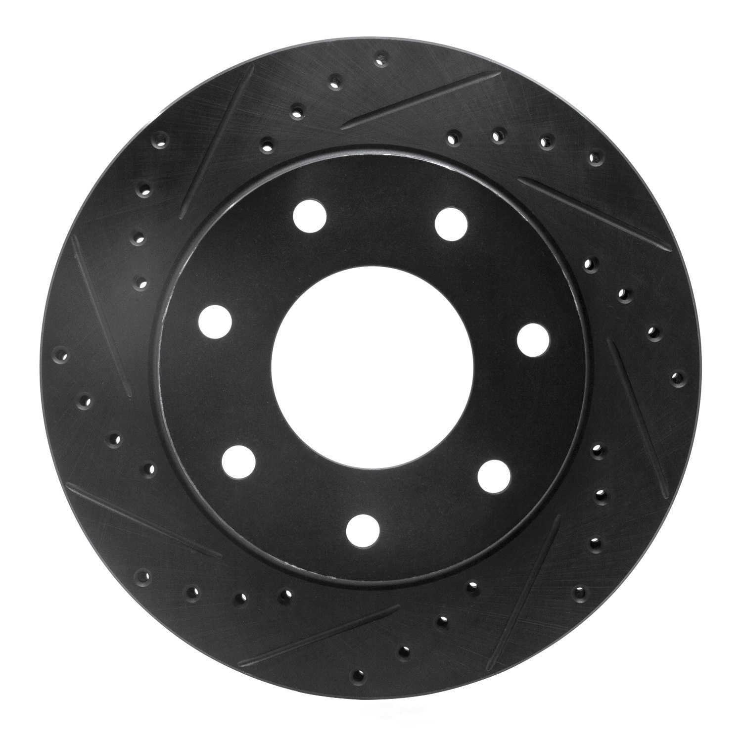 Dynamic Friction Company 633-54152L DFC Brake Rotor - Drilled And Slotted - Black