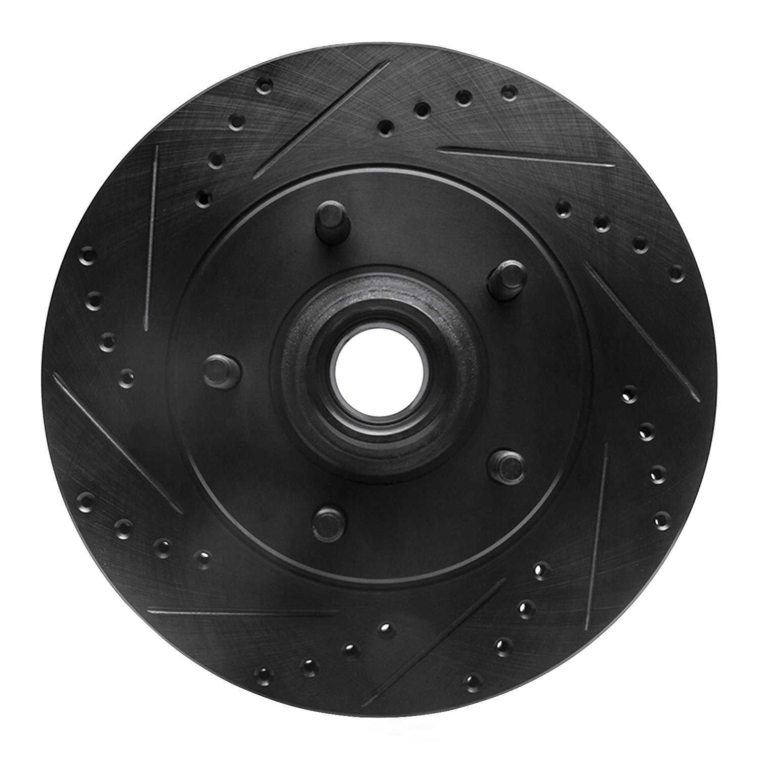 Dynamic Friction Company 633-54169L DFC Brake Rotor - Drilled And Slotted - Black