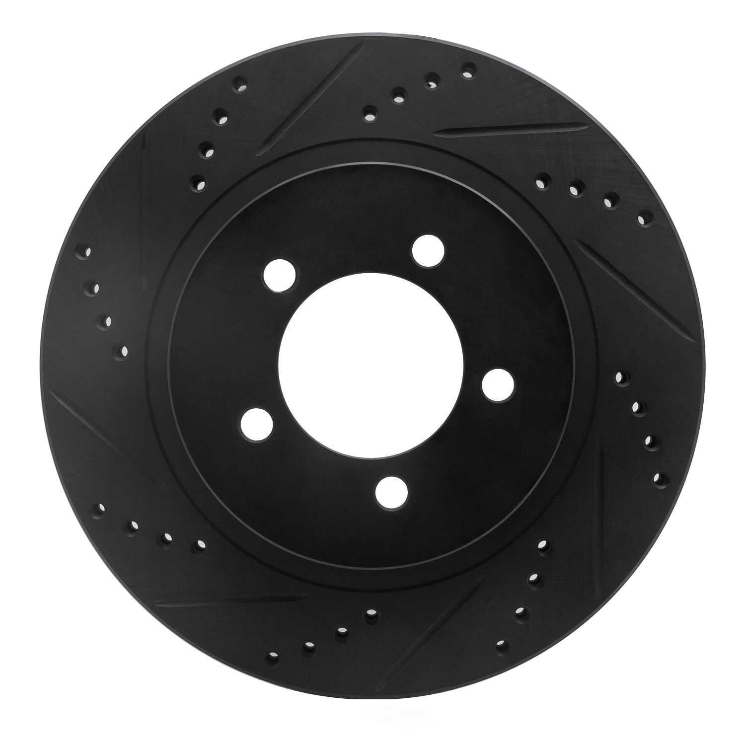 Dynamic Friction Company 633-54179L DFC Brake Rotor - Drilled And Slotted - Black