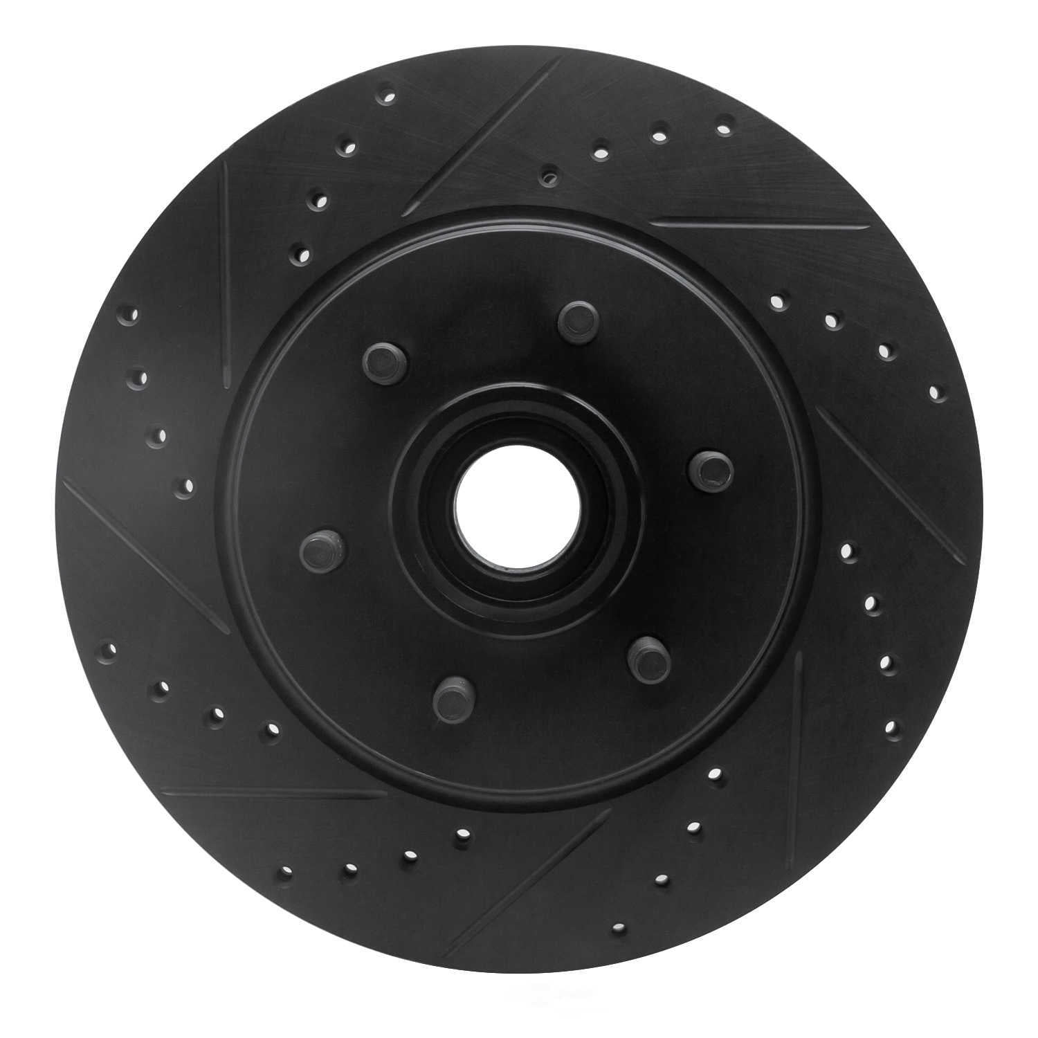 Dynamic Friction Company 633-54184L DFC Brake Rotor - Drilled And Slotted - Black