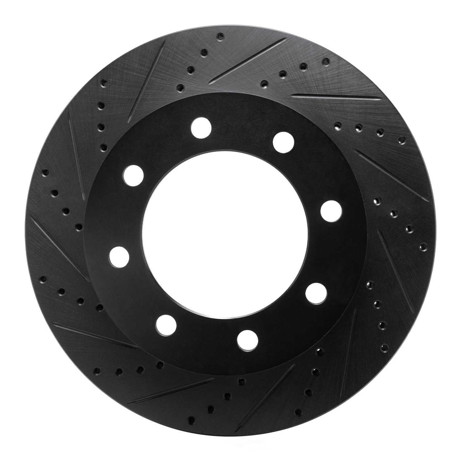 Dynamic Friction Company 633-54196L DFC Brake Rotor - Drilled And Slotted - Black