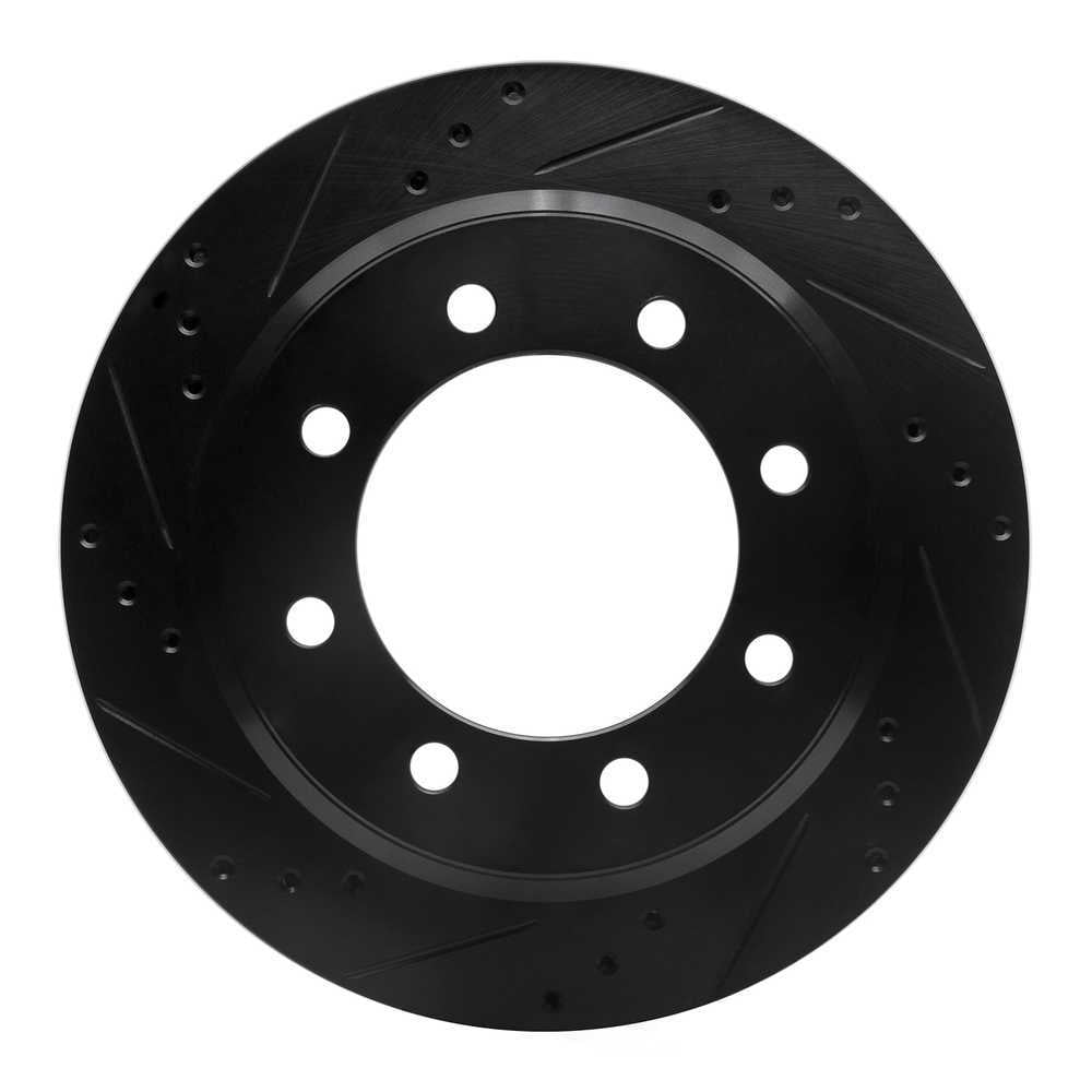 Dynamic Friction Company 633-54208L DFC Brake Rotor - Drilled And Slotted - Black