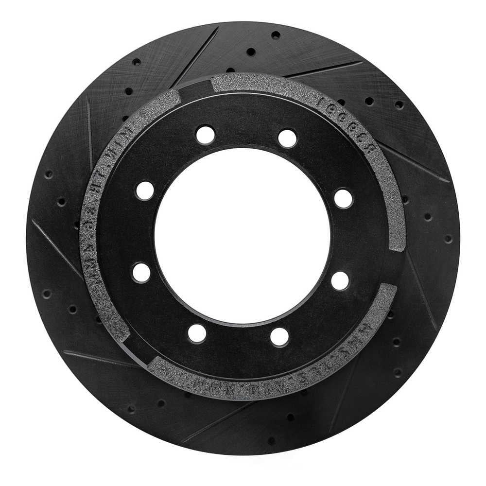 Dynamic Friction Company 633-54225L DFC Brake Rotor - Drilled And Slotted - Black