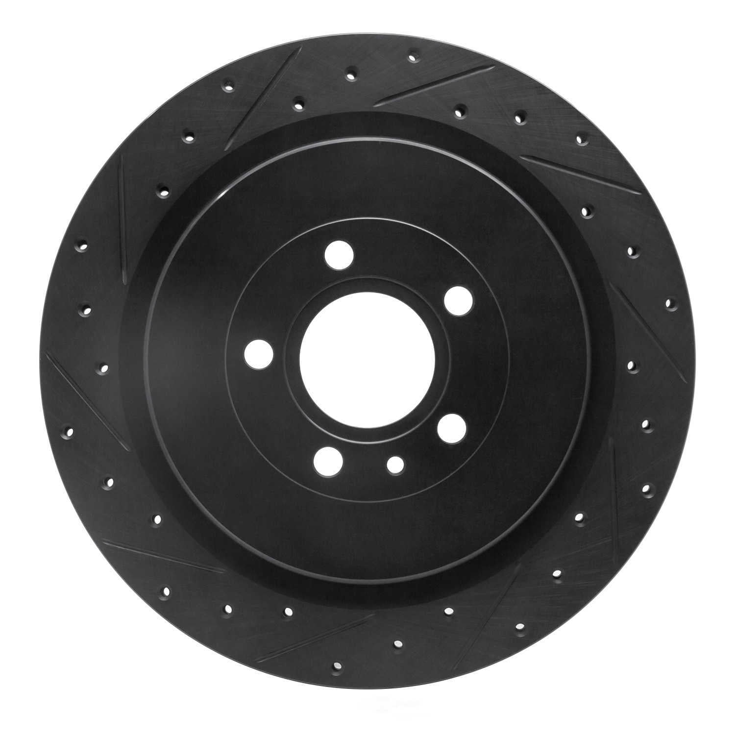 Dynamic Friction Company 633-54260L DFC Brake Rotor - Drilled And Slotted - Black