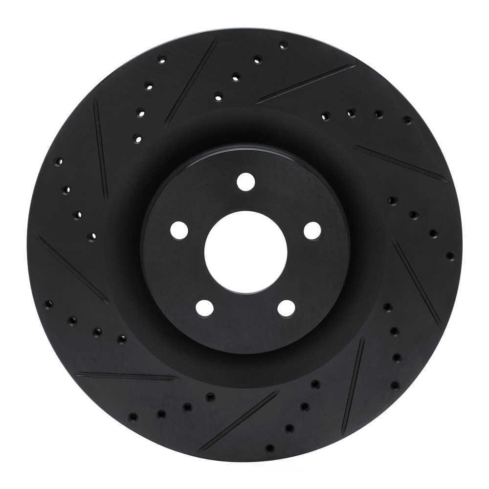 Dynamic Friction Company 633-54261L DFC Brake Rotor - Drilled And Slotted - Black