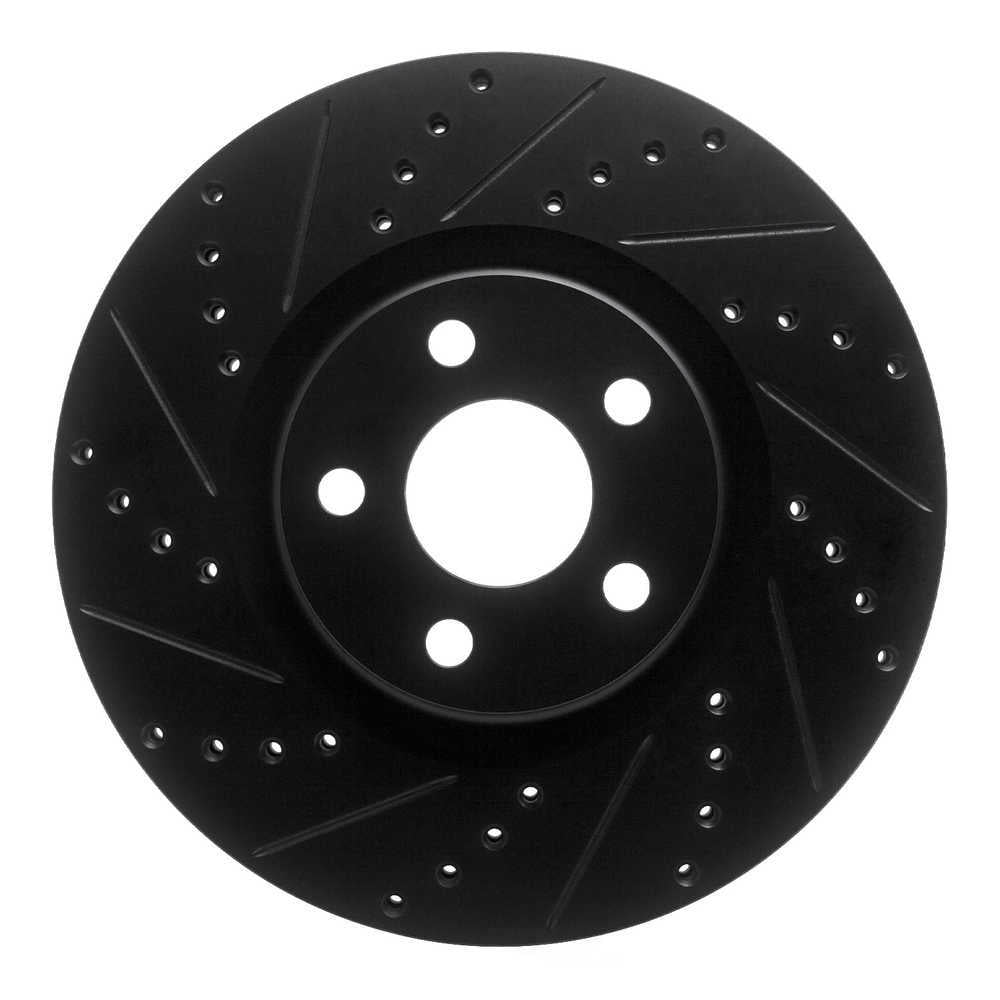 Dynamic Friction Company 633-54264L DFC Brake Rotor - Drilled And Slotted - Black