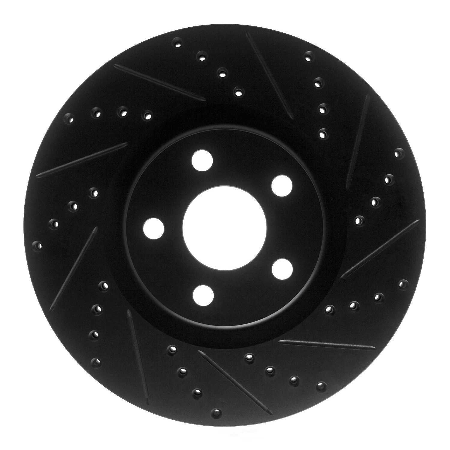 Dynamic Friction Company 633-54264R DFC Brake Rotor - Drilled And Slotted - Black