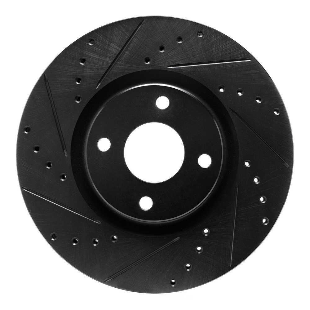 Dynamic Friction Company 633-54268L DFC Brake Rotor - Drilled And Slotted - Black