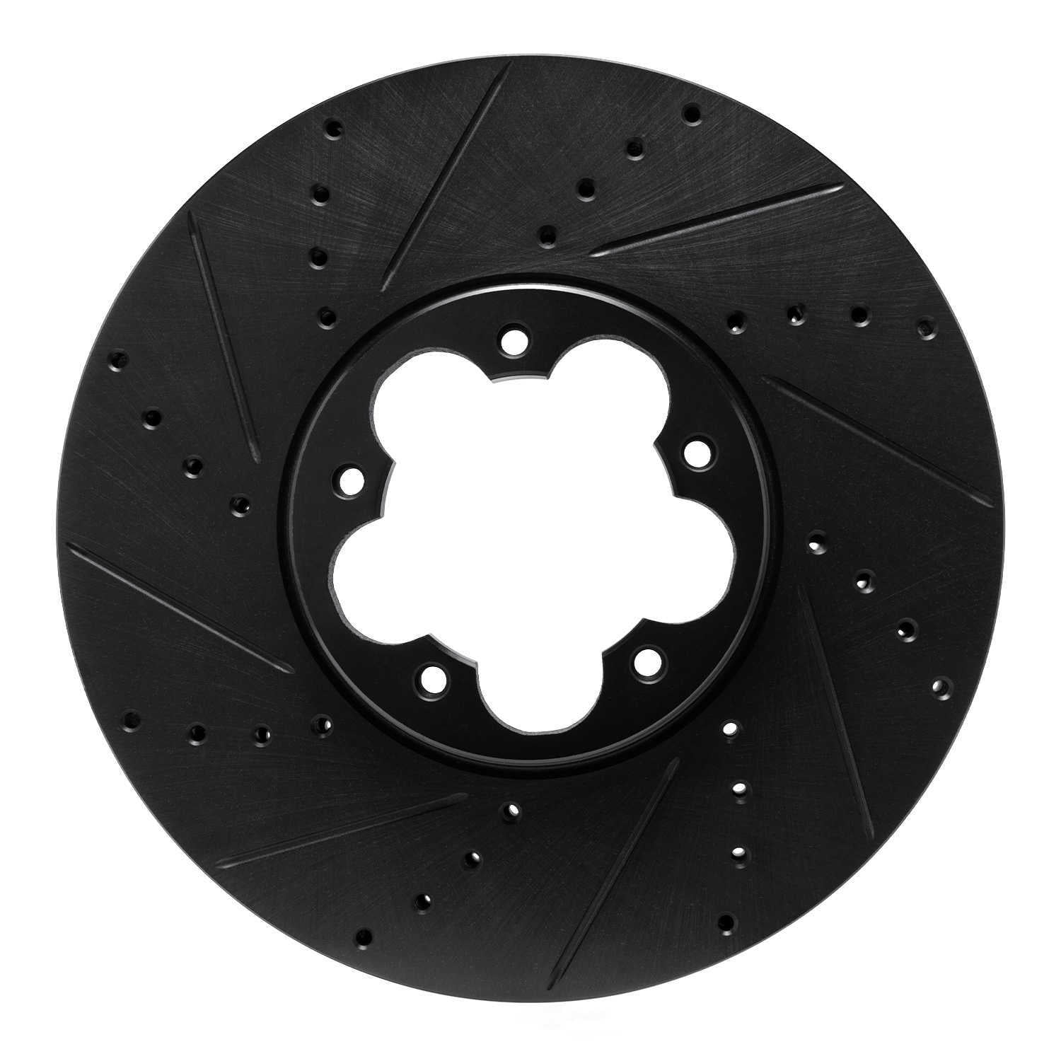 Dynamic Friction Company 633-54270L DFC Brake Rotor - Drilled And Slotted - Black