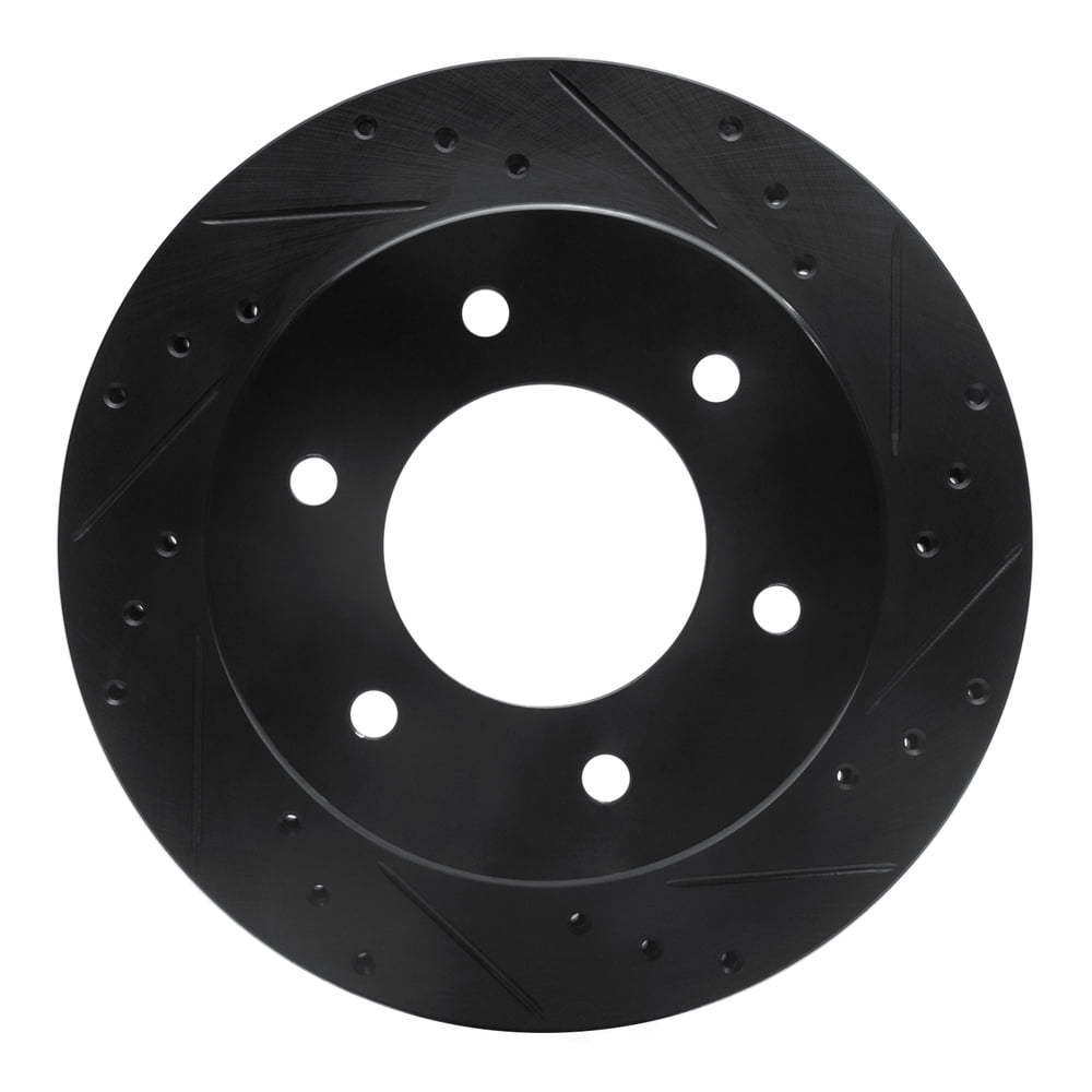 Dynamic Friction Company 633-54276R DFC Brake Rotor - Drilled And Slotted - Black