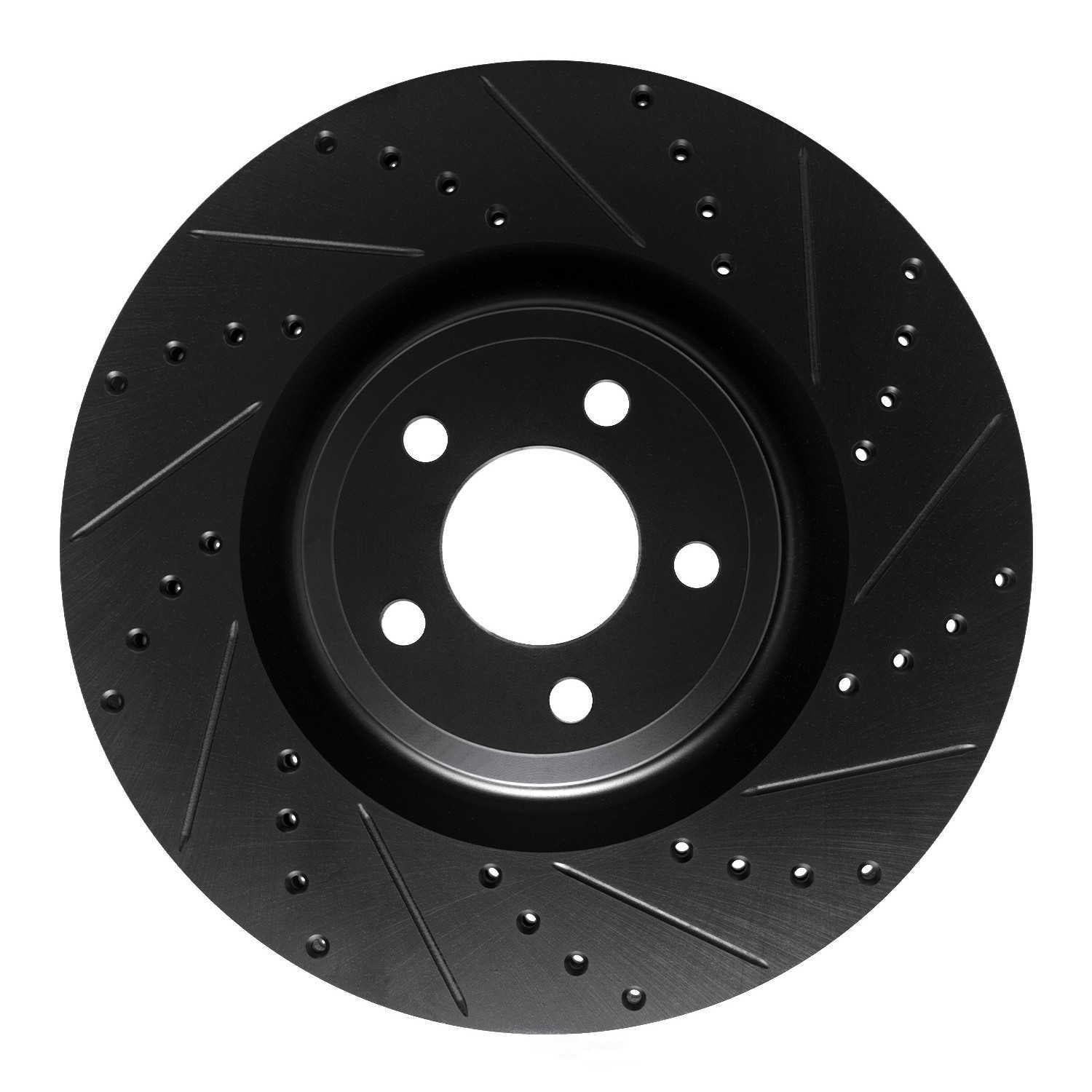 Dynamic Friction Company 633-54277R DFC Brake Rotor - Drilled And Slotted - Black
