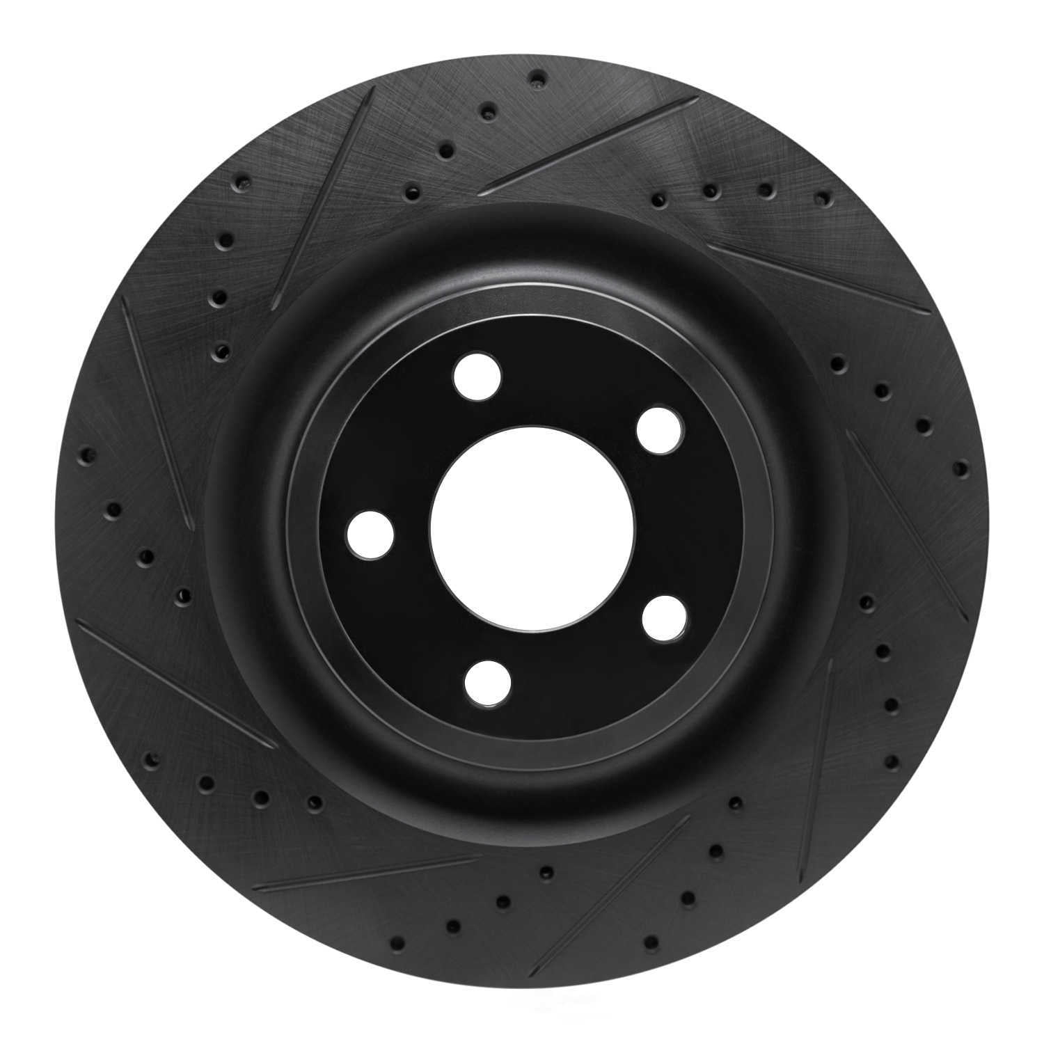 Dynamic Friction Company 633-54278L DFC Brake Rotor - Drilled And Slotted - Black
