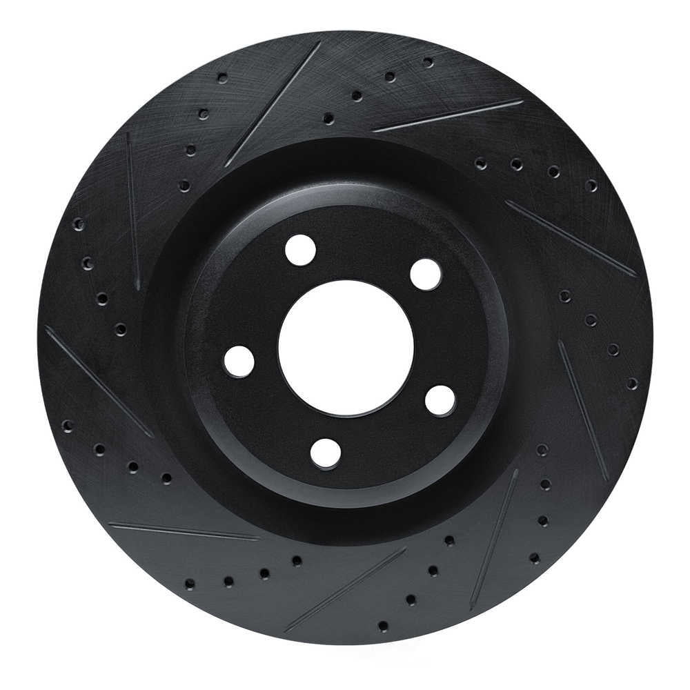 Dynamic Friction Company 633-54279L DFC Brake Rotor - Drilled And Slotted - Black